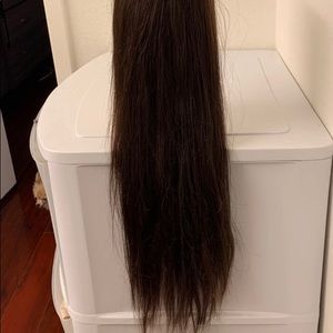 Real human hair 3/4 wig